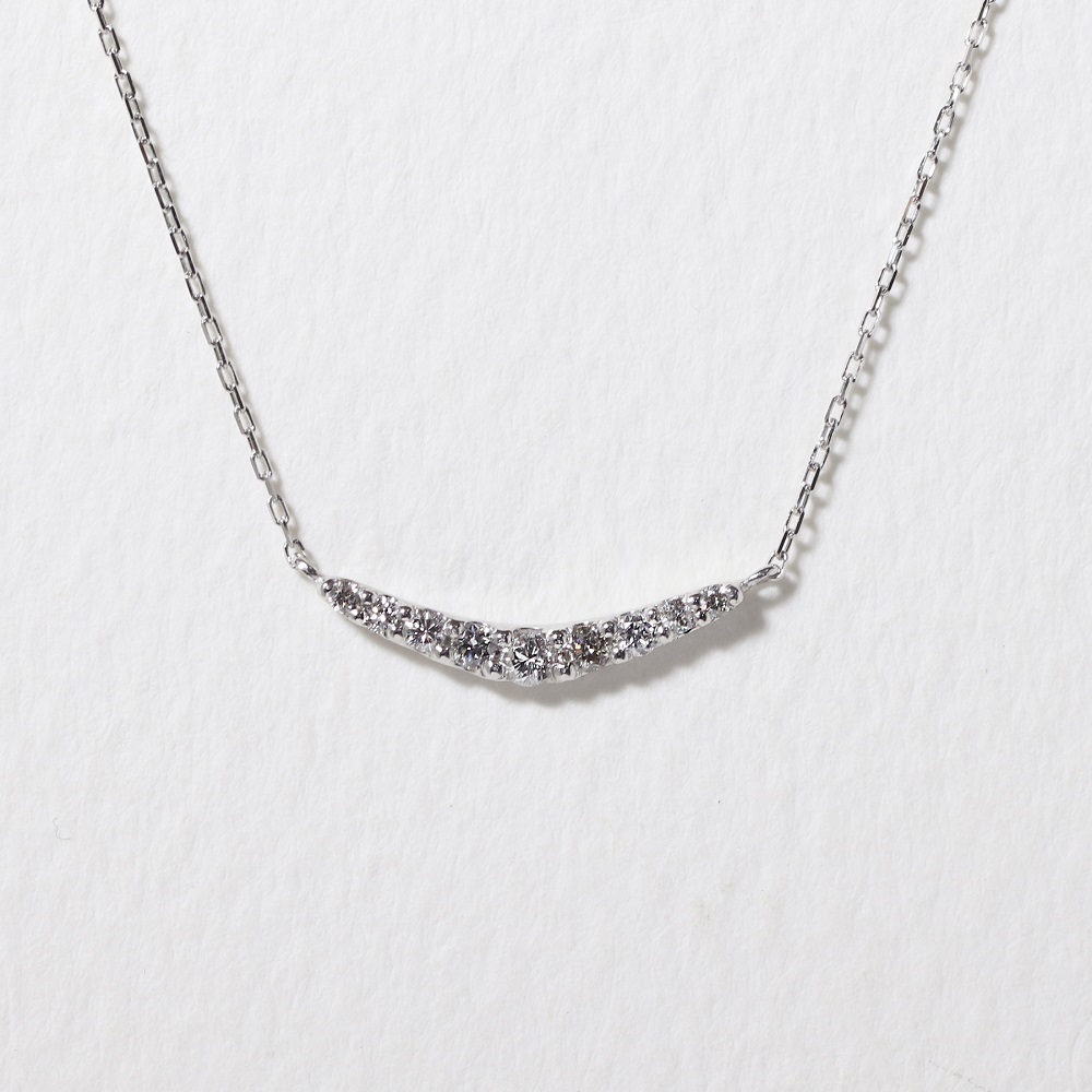 プラチナ 0.10ct ラインダイヤモンドネックレス　BQ-185