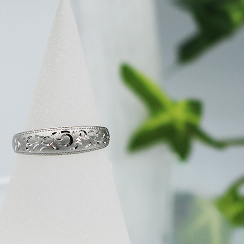 純プラチナ 唐草リング Pt999 (17184) 指輪 リング 唐草リング プラチナ 純プラチナ Pt999 ジュエリー アクセサリー 山梨県 甲斐市 BR-92