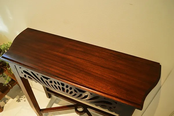 透かし彫りコンソール（マボガニー材　80㎝）BV-56