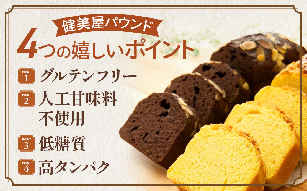 糖質制限・グルテンフリー　パウンドケーキ　4種32個