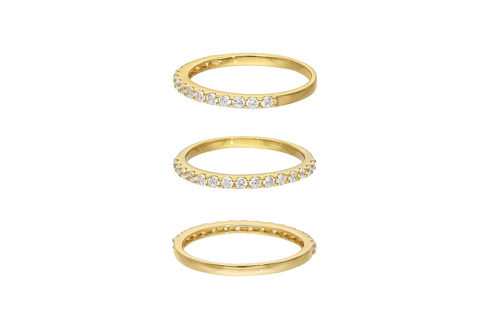 K18ハーフエタニティリング　mk-435　CR-13