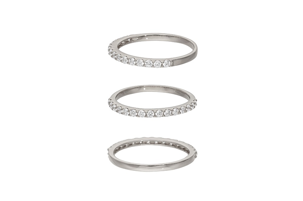 プラチナハーフエタニティリング　mk-435　CR-14