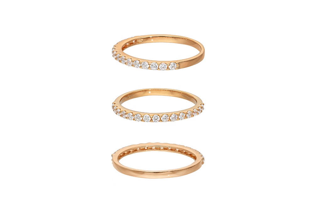 K18PGハーフエタニティリング　mk-435　CR-15