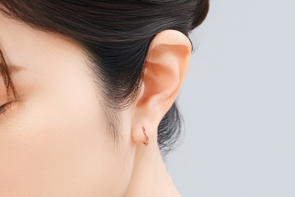 K18PG　シンプルフープピアス　mk-431　CR-27