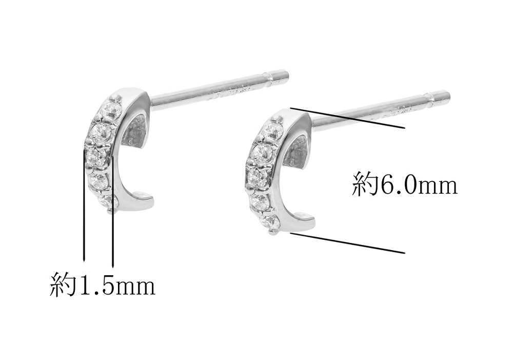 プラチナ　プチダイヤピアス　mk-438　CR-5