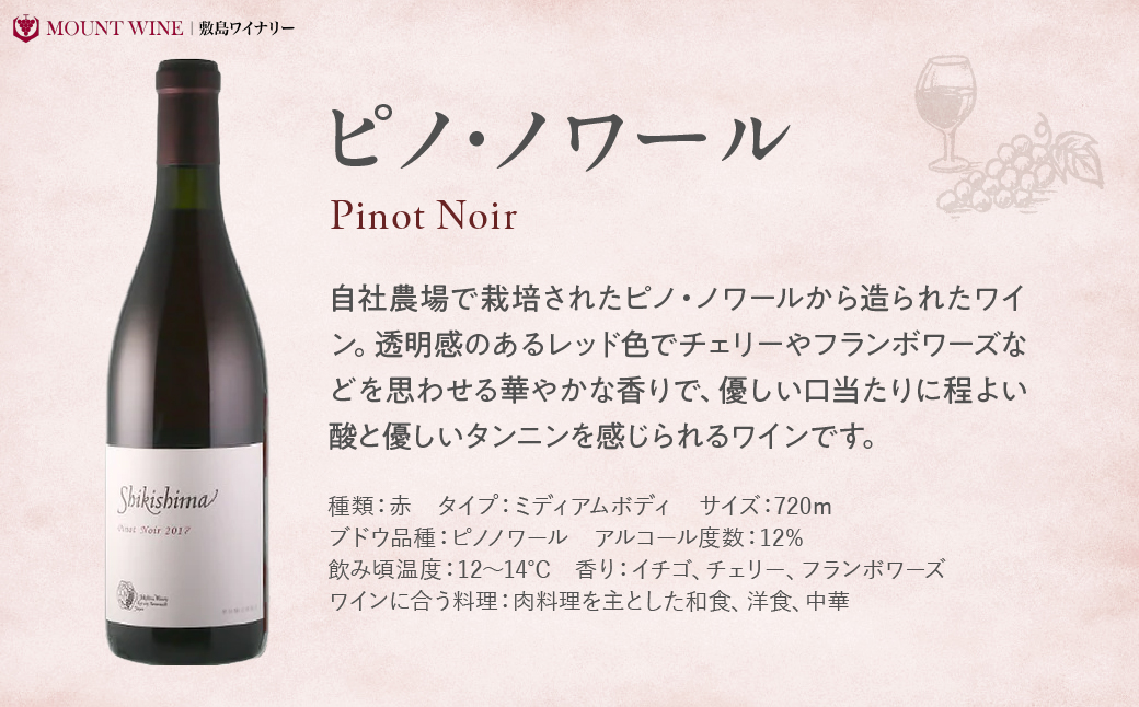ピノ・ノワール 720ml×1本 ワイン お酒 酒 アルコール 葡萄 ブドウ ギフト プレゼント 贅沢 山梨 甲斐市 F-32