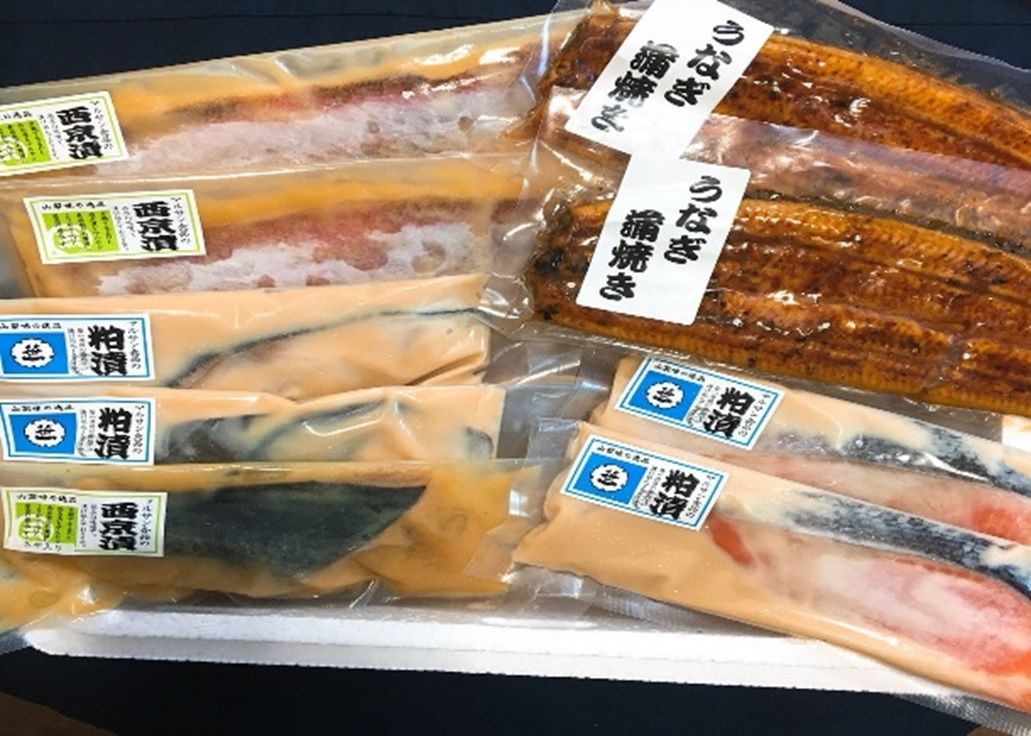 人気漬魚5種10点盛とうなぎの蒲焼きセット