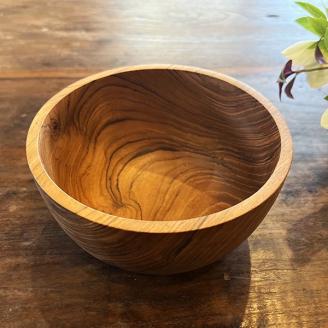 無垢　チーク材　茶碗（どんぶり）