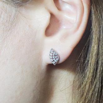 プラチナ扇形ダイヤモンドピアス　0.20ct　　BQ67