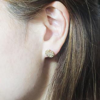 K18楕円形ダイヤモンドピアス　0.22ct　　BQ73