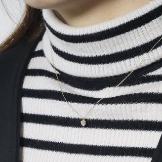 K18　0.3ctup　6本爪一粒ダイヤモンドペンダント　　BQ80