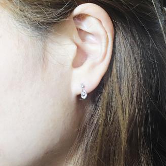 プラチナ　0.20ct　雫ダイヤモンドピアス　　BQ91