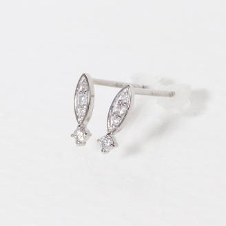 プラチナ　 0.08ct 　ダイヤモンドピアス　　BQ100