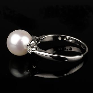 アコヤ真珠　リング　8.5㎜　Pt900（15002）