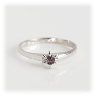 アレキサンドライト　リング　0.1ct　Ag900(Pt100)（26349）