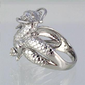 ルビー ダイヤモンド リング SV925 龍（ドラゴン）モチーフ（ 11821）