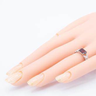 ガーネット リング 1.0ct K10WG （14421）