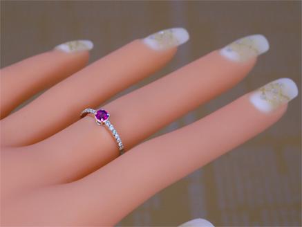 ルビー リング 0.3ct K18WG K18YG （13395）