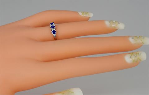 サファイヤ リング 0.6ct K10WG （12078）