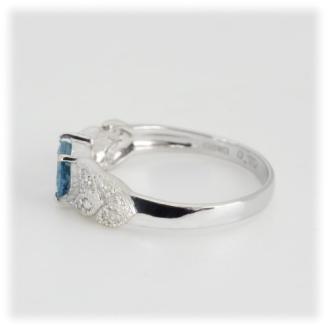 サンタマリア アクアマリン リング 0.6ct K18WG （13387）