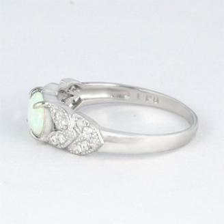 オパール リング 0.4ct K10WG （13387）