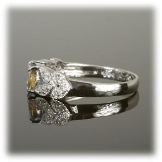 インペリアル トパーズ リング 0.7ct K18WG （13387）