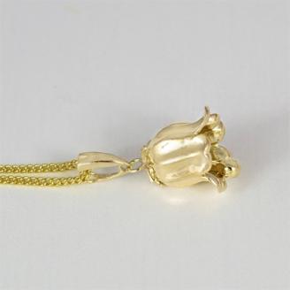 ダイヤモンド ペンダント スズランベル K24 純金  （21123）