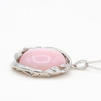 ピンクオパール ペンダント 10ct SV925 （161299）
