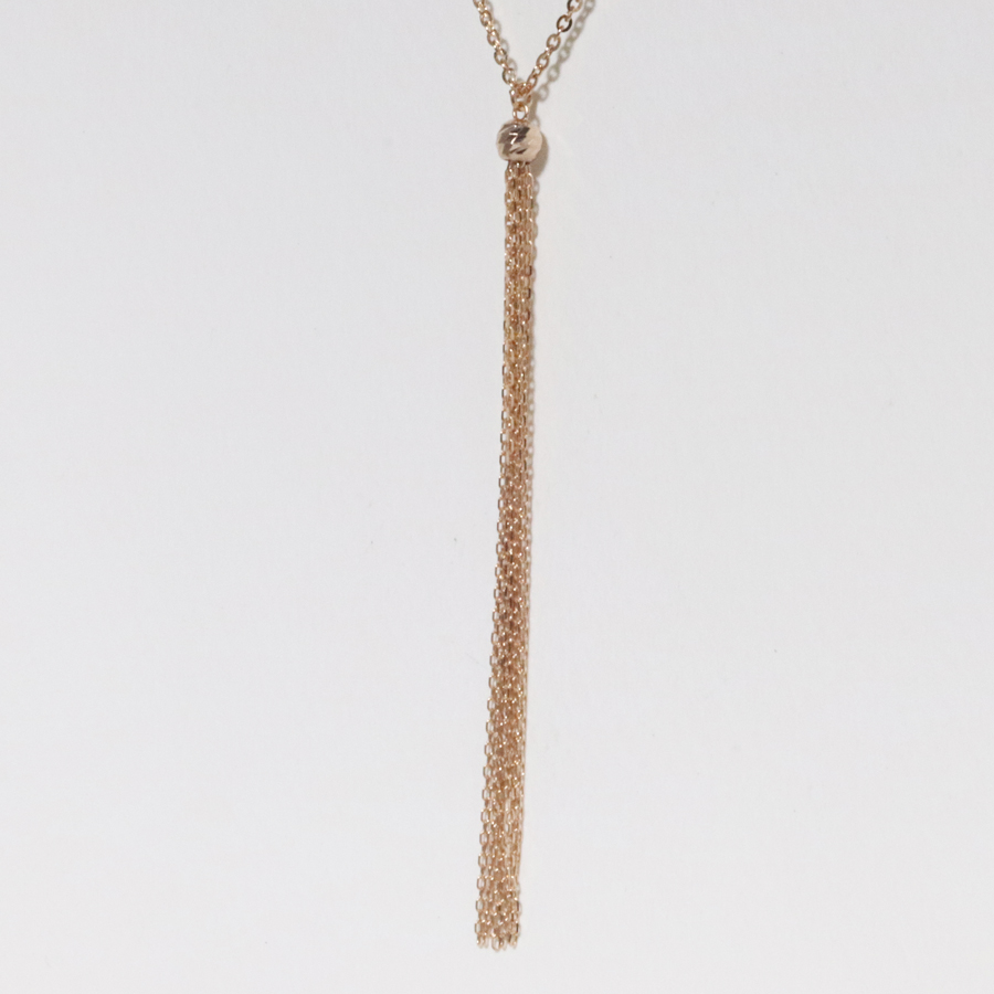 K18　ミラーボールタッセルペンダント