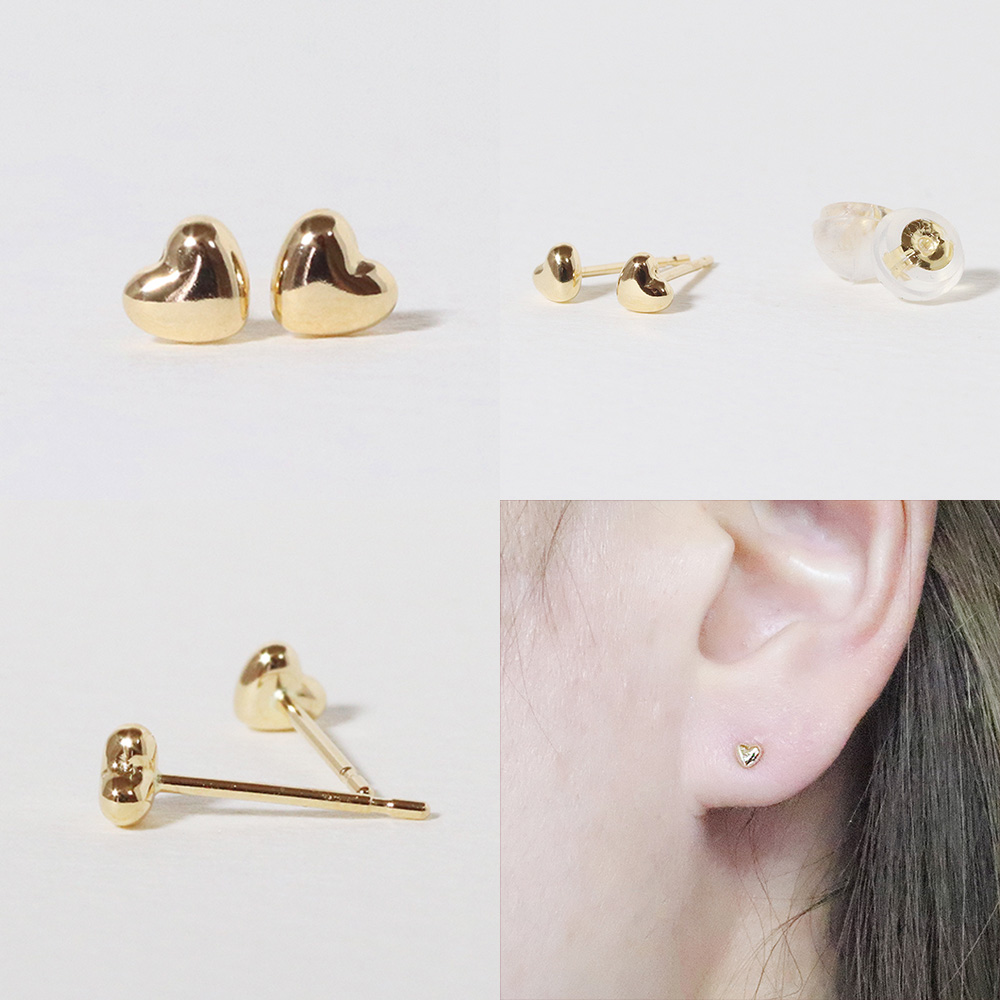 K１８　3㎜　ハートピアス