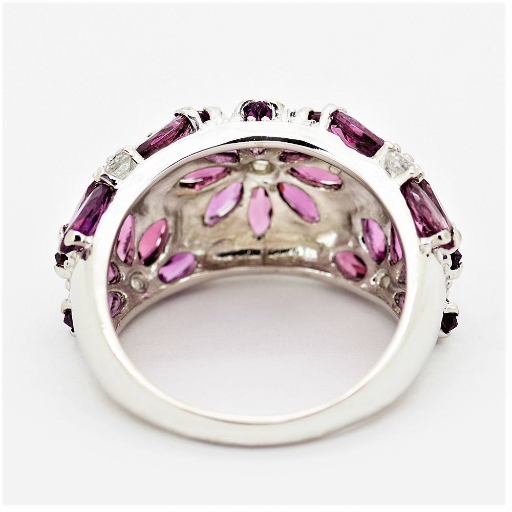 ロードライトガーネット リング 4.0ct SV925 (12505) 指輪 リング ロードライトガーネット ホワイトトパーズ シルバー ジュエリー アクセサリー 山梨県 甲斐市 BR-73