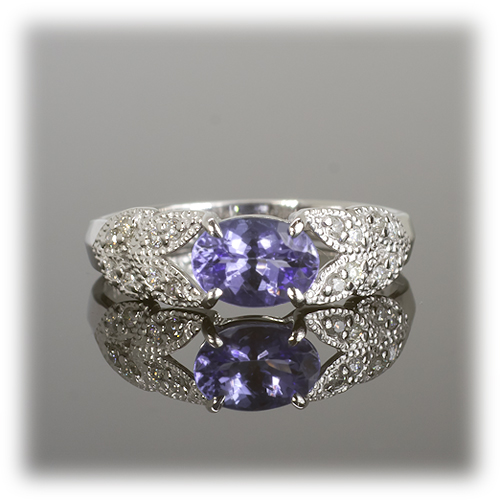 タンザナイト リング 0.7ct K10WG/K10YG (13387) 指輪 リング タンザナイト K10 ホワイトゴールド イエローゴールド ジュエリー アクセサリー ダイヤモンド 山梨県 甲斐市 BR-86