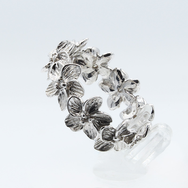 ダイヤモンド プルメリア リング K10WG/K10YG/K10PG (11883) 指輪 リング ダイヤモンド ホワイトゴールド イエローゴールド ピンクゴールド ダイヤモンド ジュエリー アクセサリー 山梨県 甲斐市 BR-90