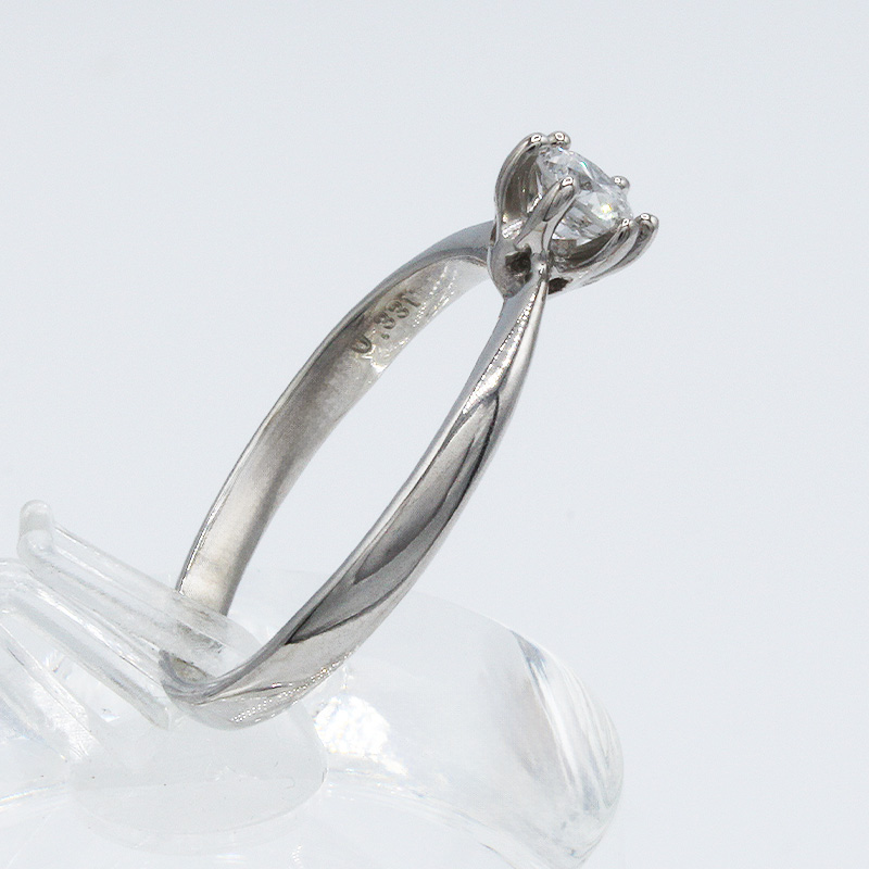 Dカラー ダイヤモンド リング 0.3ct Ag900[Pt100] （111118r） (BR-99)