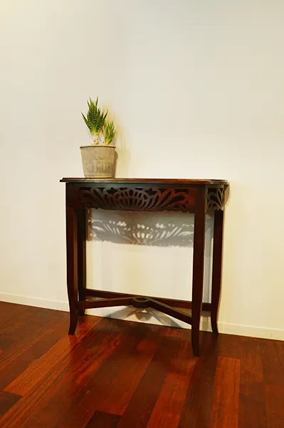 透かし彫りコンソール（マボガニー材　80㎝）BV-56