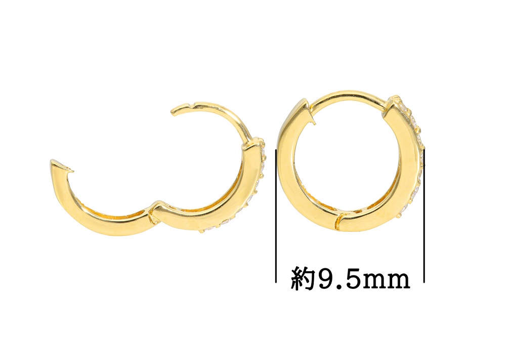 K18ダイヤフープピアス　0.03ct　mk-432　CR-22