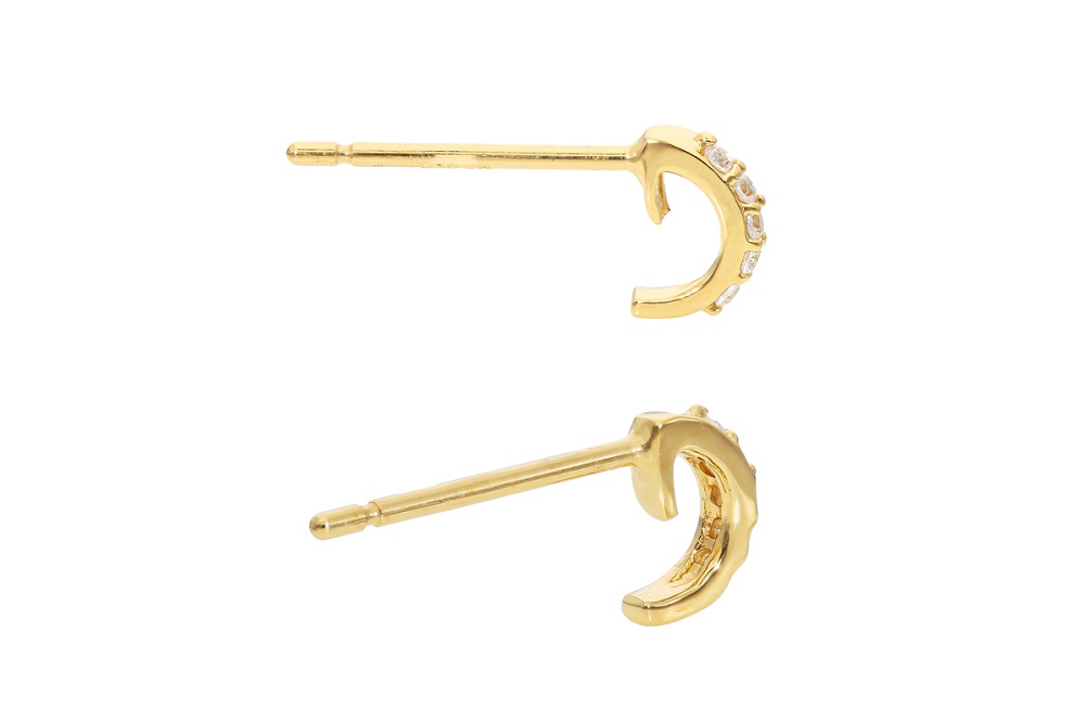 K18YG　プチダイヤピアス　mk-438　CR-4