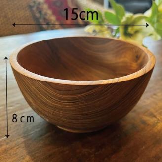 無垢　チーク材　茶碗（どんぶり）