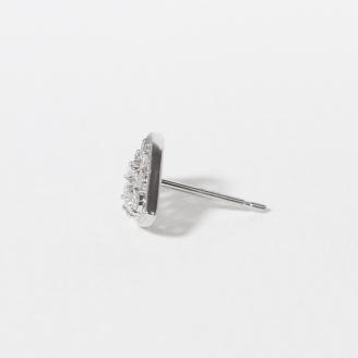 プラチナ扇形ダイヤモンドピアス　0.20ct　　BQ67