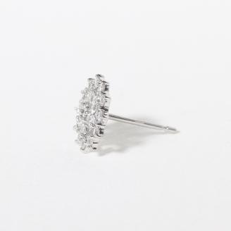 プラチナフラワーダイヤモンドピアス　0.40ct　　BQ71