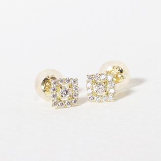 K18 　ひし形　ダイヤモンドピアス　0.16ct　　BQ99