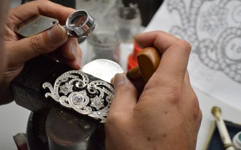 K18製　ルビー/ダイヤモンド/エナメル　リング　SJ-1