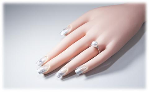 アコヤ真珠　リング　8.5㎜　Pt900（15002）