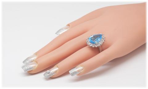 ブルートパーズ　リング　10ct　SV925(16706)