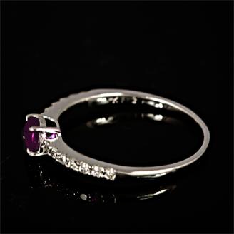 ルビー リング 0.3ct K18WG K18YG （13395）