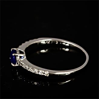 サファイヤ リング 0.35ct K18WG K18YG （13395）