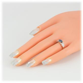 サンタマリア アクアマリン リング 0.6ct K18WG （13387）