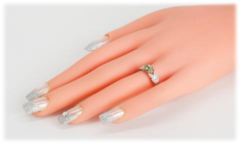 インペリアル トパーズ リング 0.7ct K18WG （13387）