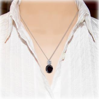 ガーネット ペンダント 5.0ct K10WG （26359）