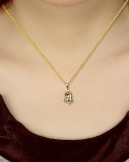 ダイヤモンド ペンダント スズランベル K24 純金  （21123）